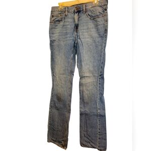 Mens Old Navy Boot Cut 100% Cotton 32/36 Light Wash
